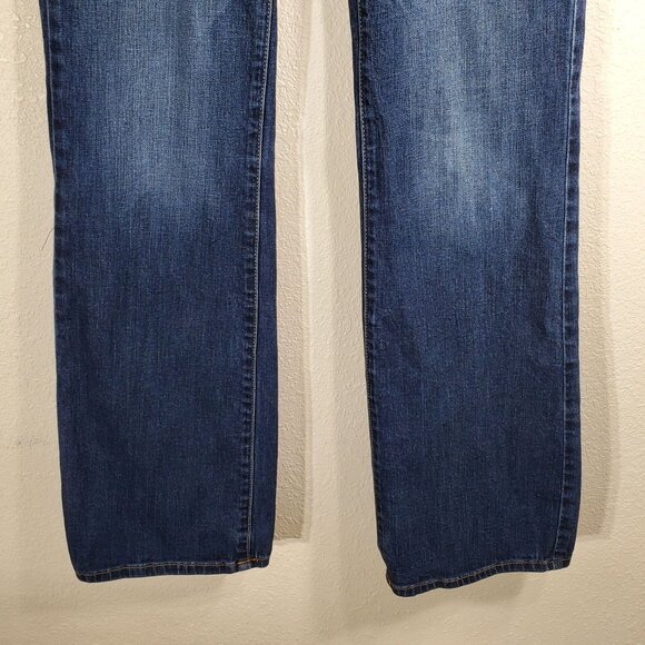 American Eagle Outfitters Womens Slim Boot Jeans Size 8 Long Stretch Blue Denim - Picture 9 of 13